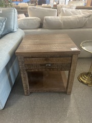 Rustic One Drawer End Table