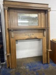 Antique Oak Mantelpiece