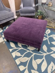 Highland House Large Purple Ottoman