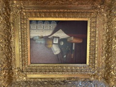 STILL LIFE OIL ON WOOD PANEL FRANZ NOWAK