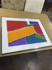 Bright Geometric Framed Art Print