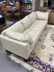 Modern Tan Leather Couch