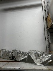 Art Deco Fluted Glass Mirror Vanity Light