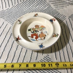 1924 Fred A Wish Inc Sebring Pottery Uncle Wiggily Children's Bowl 8-1\/4\