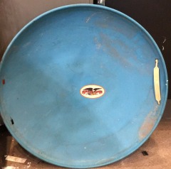 SNOW SLED 1960's Vintage Round Metal FLEXIBLE FLYER Original Paint & Retro Decal