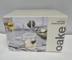Textured rocks glasses