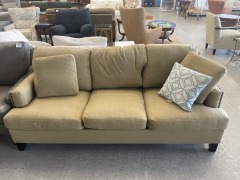 3 Seat Yellow Sofa