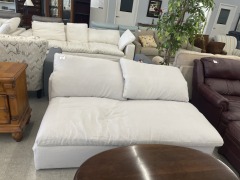 Light Grey Armless loveseat