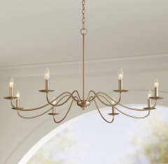 Franklin Iron Works Marinec Soft Gold Chandelier