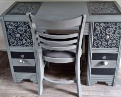 Custom Steampunk Desk & Matching Chair