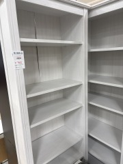 White 6 shelf Bookshelf