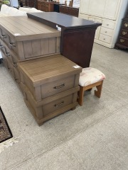 2 Drawer Modern Nightstand