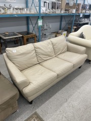 Blonde Leather Sofa
