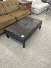 Large Pleather Ottoman