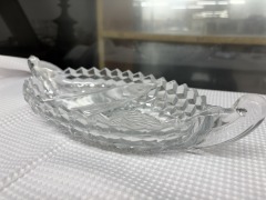 Fostoria Cubist Clear Glass Divided 12\