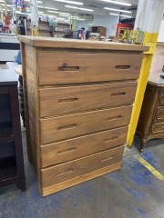 Minimalist Cowboy Tallboy Wood Dresser