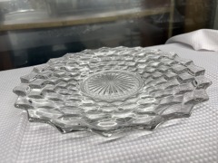 Fostoria Cubist Clear Glass 12\