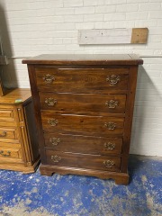 Vintage Sears Open Hearth Wood Tallboy Dresser