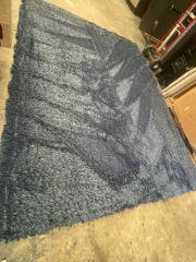 Navy\/Blue Shag 6x11ft Rug