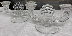 Fostoria Cubist Double Candle Holder (Each)