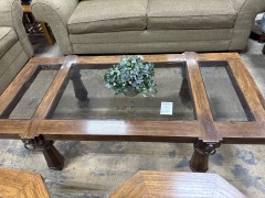 1970's Wood\/Glass Coffee Table