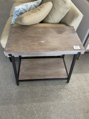 Modern Grey\/Metal End table