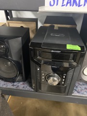 Sharp  5-CD Changer Stereo System Cassette AM-FM Radio W\/ NO Remote