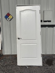 White 2 Panel Door In Frame 33 3\/4\