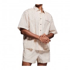 3634 P8 | ASOS DESIGN Boxy Oversized Stripe Shirt & Shorts