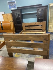 Cabin Cowboy Wood Full Bed Frame