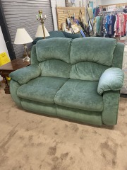 Serene Green Miro Suede Loveseat