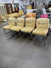 Vintage Chrome Tube Dining Chairs Set of 4