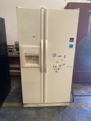 Cream Kenmore French Door Fridge\/Freezer