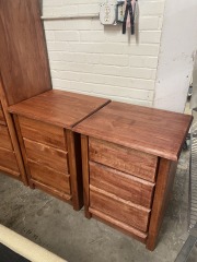 Cherry Finish Wood Nightstand (Each)