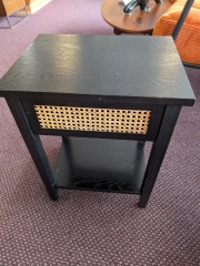 Pair of Black Nightstands w Drawer