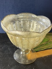 Silver Mercury Glass Compote Vase (each)