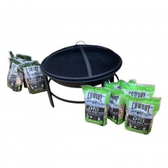 Round Wood Burning Pit w\/Poker & Grill