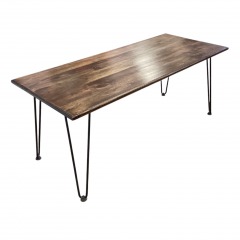 Wed. Crew Metal Legs Dark Walnut Finish Coffee Table