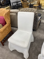 White Upholstered Chair (Each)