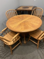 Online:D-Oak Table 4 Chairs