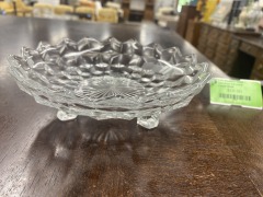 VTG Fostoria Glass American 3-Footed Candy Bowl