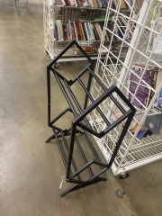 Black Geometric Media Shelf