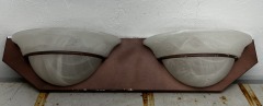 Coppery Half Bowl 2 Light Vanity Fixture