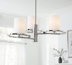 Silas Peak 3 Light Polished Nickel Chandelier