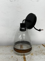 Industrial Black and Copper Pendant Light Fixture