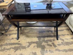 Modern Glass Top Writing Desk
