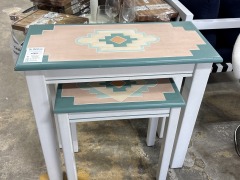 2 southwest style nesting tables
