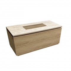 Natural Wood Fire Pit Table