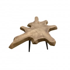 Small Nesting Wood and Metal Table