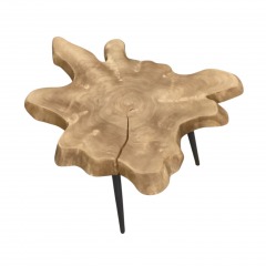 Large Nesting Wood and Metal Table